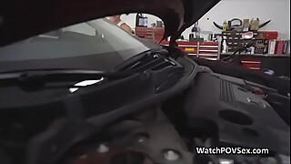 Fixing car and cheating gfs pussy