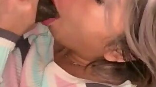 Cheating Asian Inhales Black Cock