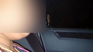 In The Car on Highway Flashing Boobs And Pussy Upskirt Public  Voyeur