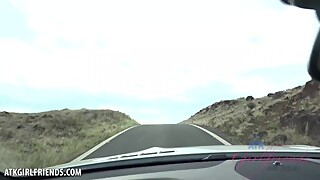 You fuck Adriana Maya in the car and you creampie her pussy