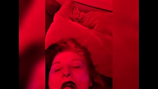 short sneak peak of brand new amateur Daria Doom! goth slut with wrists cuffed sucks cock