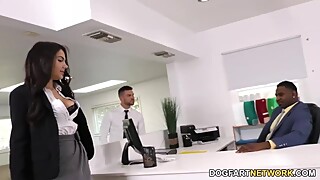 Black Immigration Officer Wants Valentina Nappi's Ass