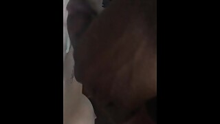 Cheating wife cumshot on face by monster cock