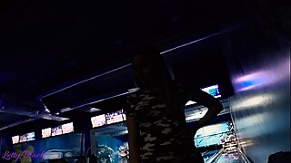 Public Remote Vibrator In Bowling Together With Friends - Letty Black