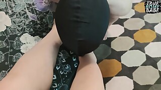 Slave licks cum from Goddess Sanja's ass hole 60FPS